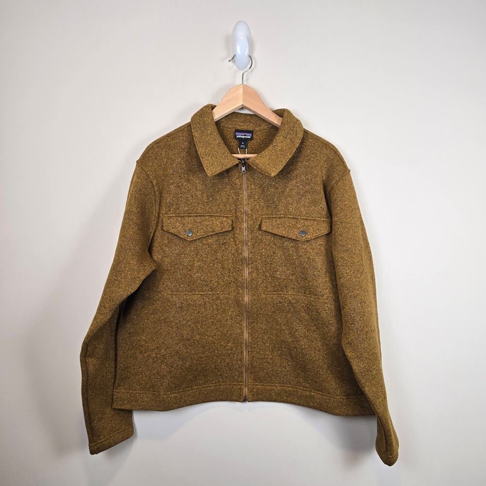 Patagonia Women Better Sweater Zippered Fleece Chore Jacket Size XL Raptor Brown